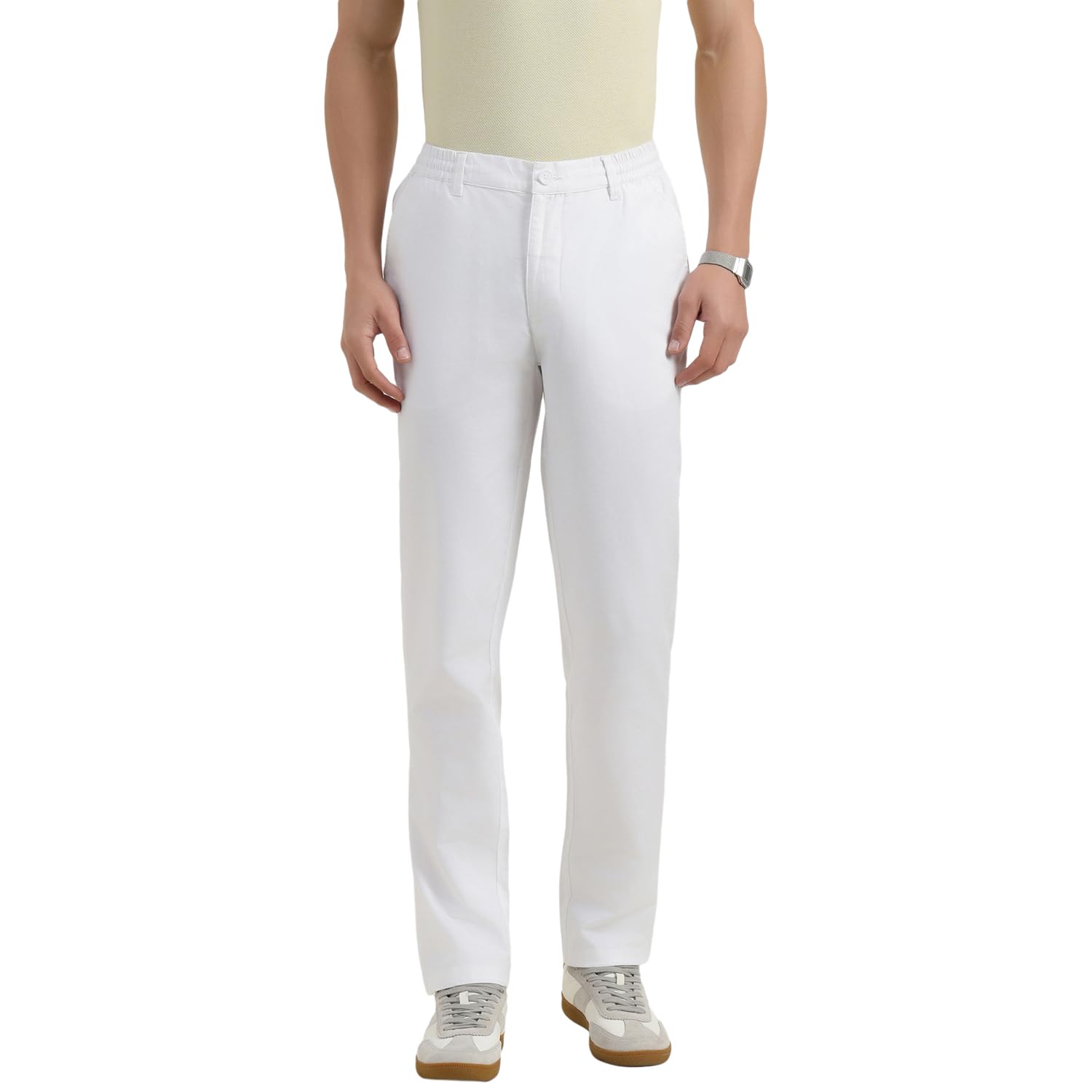 united colors of benetton Relaxed Fit Mid Rise Solid Trousers - 26P4CTWB9061I902-picture-42