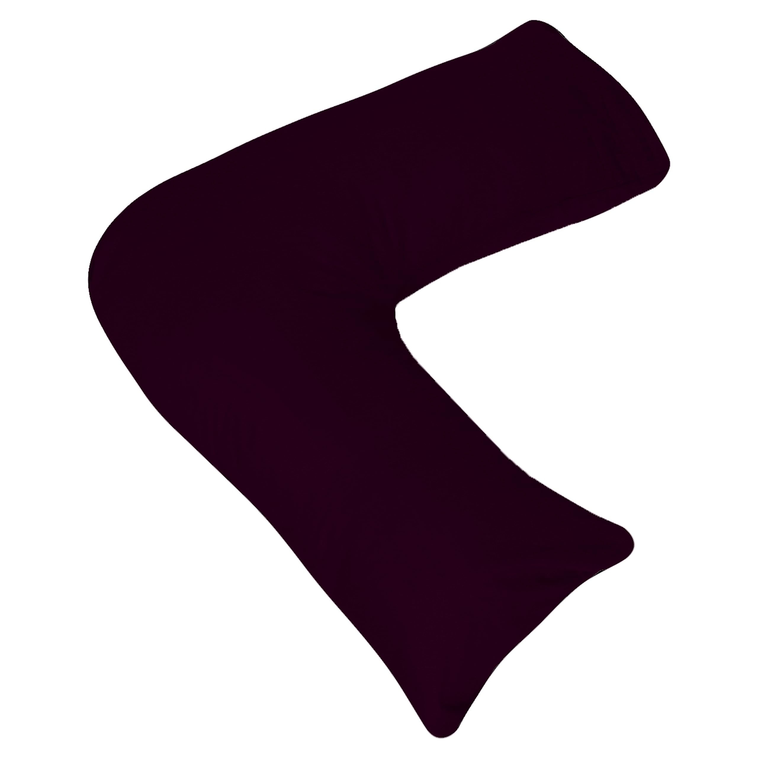 AmigoZone Orthopaedic-Luxury V Shaped Pillow Nursing, Pregnency, Back Support With Free Pillow Case (Plum)