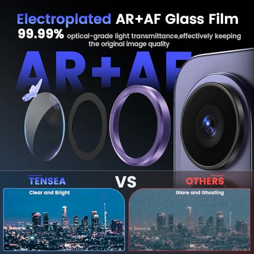 Image of Tensea (3+2 Pack Compatible with Samsung Galaxy S26 Ultra Camera Lens Protector, 9H Tempered Glass Camera Cover Screen Protector Metal Custom Ring Installation Tray