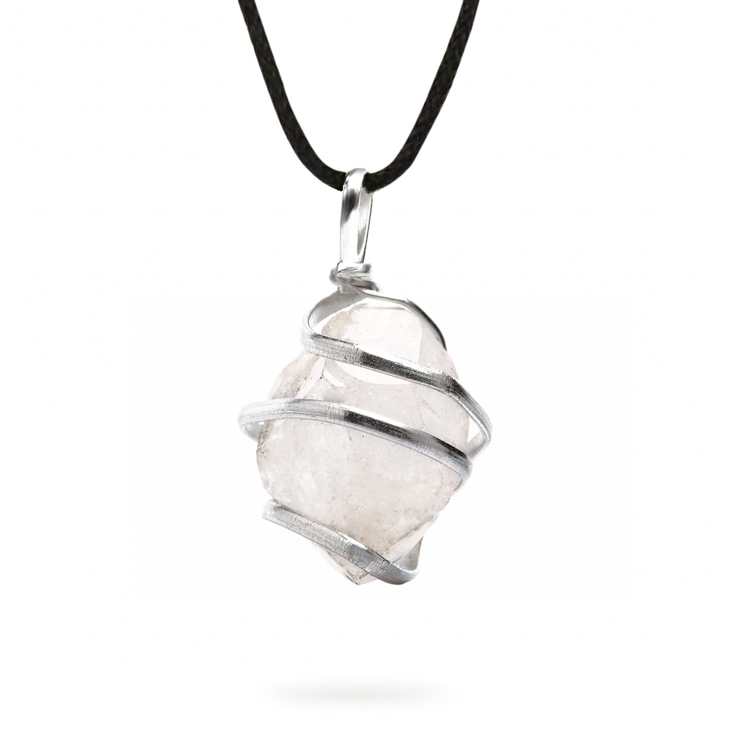 Ayana WellnessAYANA Herkimer Diamond Crystal Necklace - Handmade Necklaces, Ethically Sourced Crystals and Healing Stones - April Birthstone, Genuine Healing Crystals - Crystal Necklaces for Women Trendy