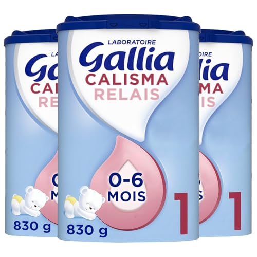 Laboratoire Gallia - Calisma Relais 1er âge - Lait en Poudre pour Bébé de 0 à 6 Mois - Lot de 3x830g