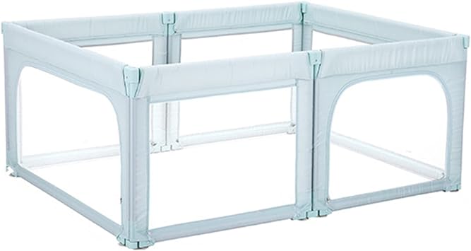 Jolan Baby Playpen Foldable 120120cm 120160cm 150180cm 150200cm 180200cm,Indoor Outdoor Kids Safety Playard Baby Fence,Playpen for Toddlers,with Breathable Net and Zipper Door,Green-120120cm