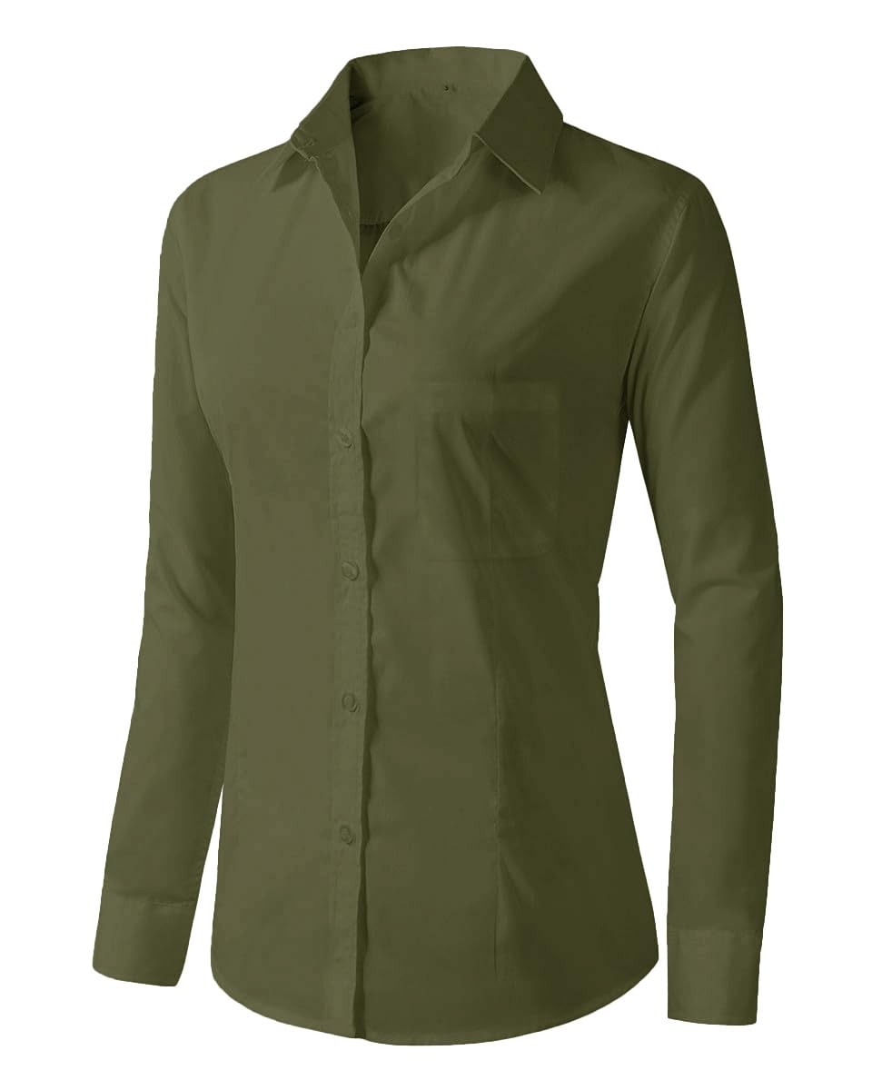 Friptspyg Bluse Damen Langarm Elegant Hemdbluse Lässiges Langbluse V-Ausschnitt Oversize Bluse Oberteile Tops mit Tasche