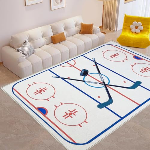 Tapete decorativo hockey 5x7 lavable antideslizante miniatura 1