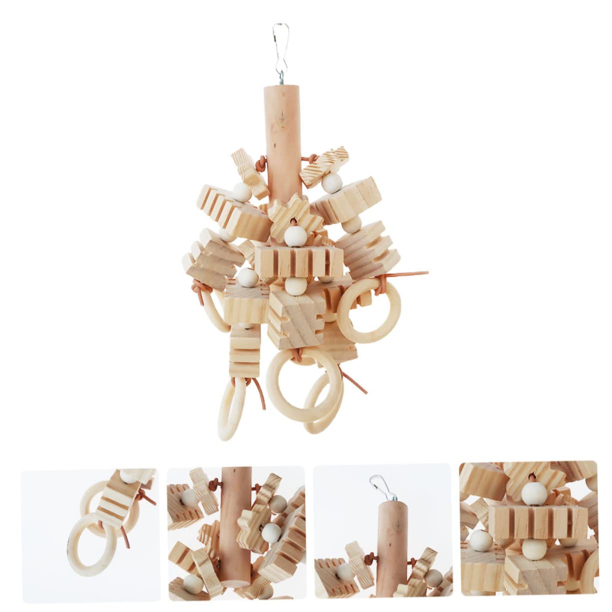 Sosoport 2piezas Juguete De Madera para Aves Juguete Molar para Periquitos y Cacatúas Actividad De y Masticación Esparcimiento y De Pájaros