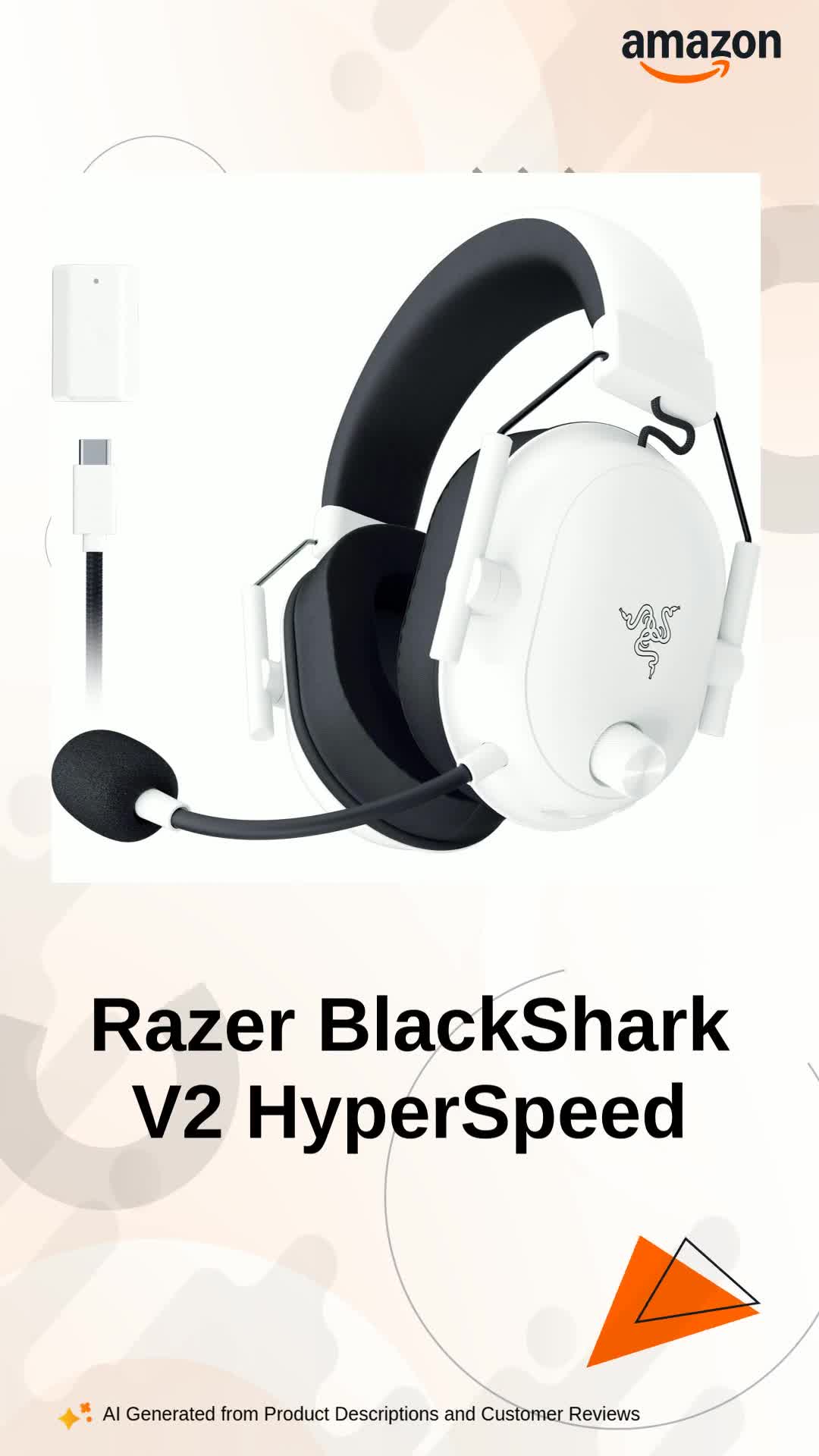 Razer BlackShark V2 HyperSpeed - Wireless Ultra-Lightweight