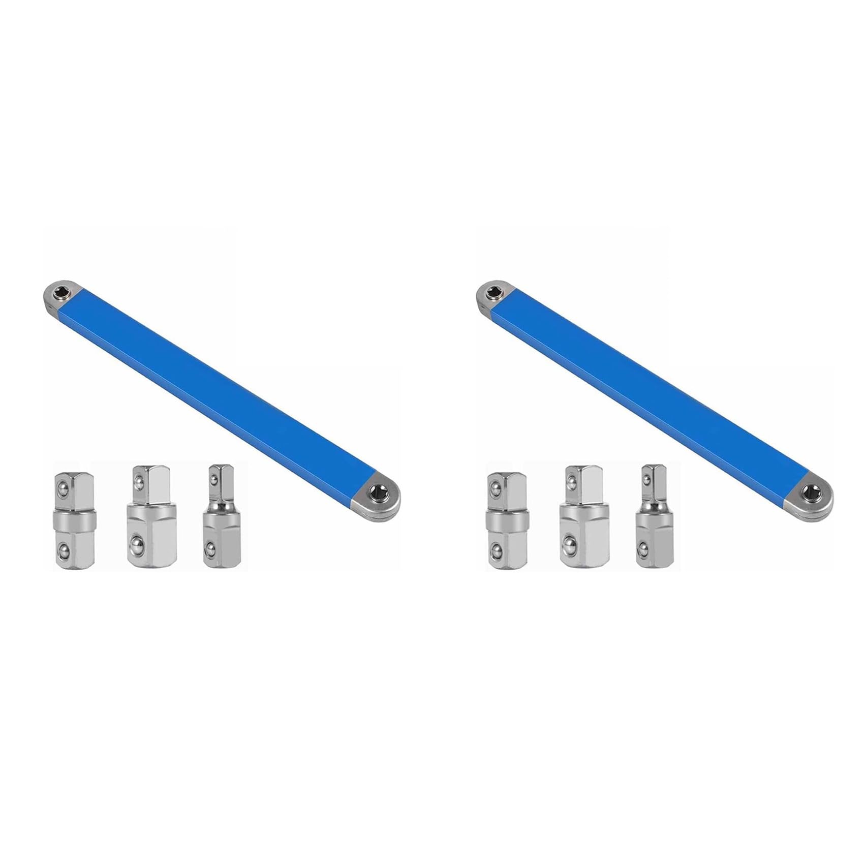 Jnchdghwa As Shown 2X Offset Extension Wrench,15Inch Multifunctional Tight Reach Wrench, Carbon Steel Offset Impact-Ready Socket Wrench