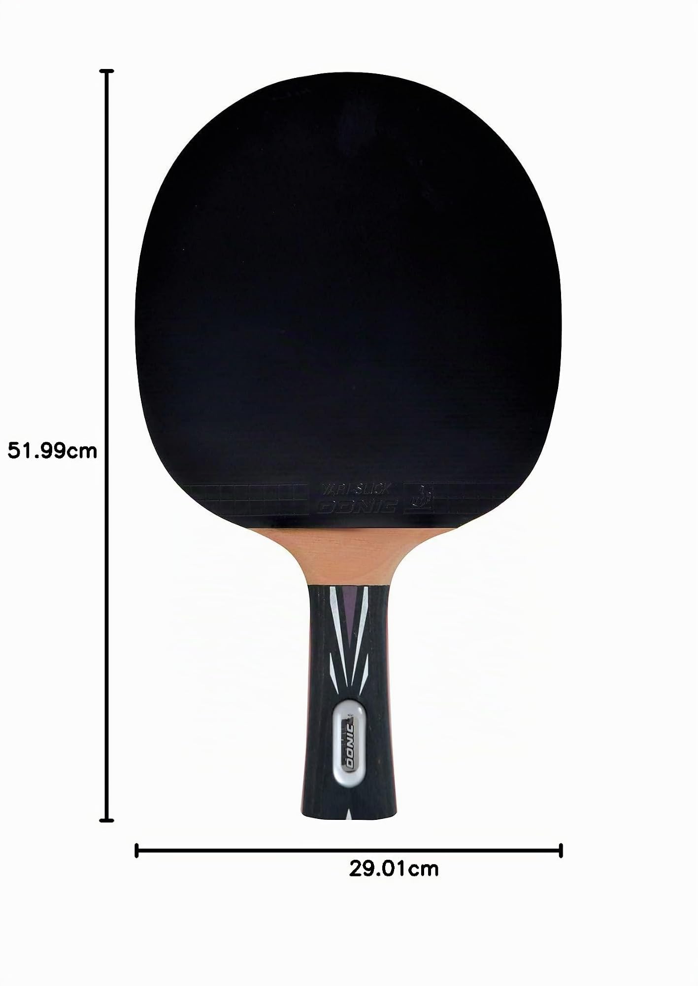 Donic-Schildkröt Tischtennisschläger Top Team 800, AVS & PLS-Griff, 1,8 mm Schwamm, Vari Slick - ITTF Belag, 754198