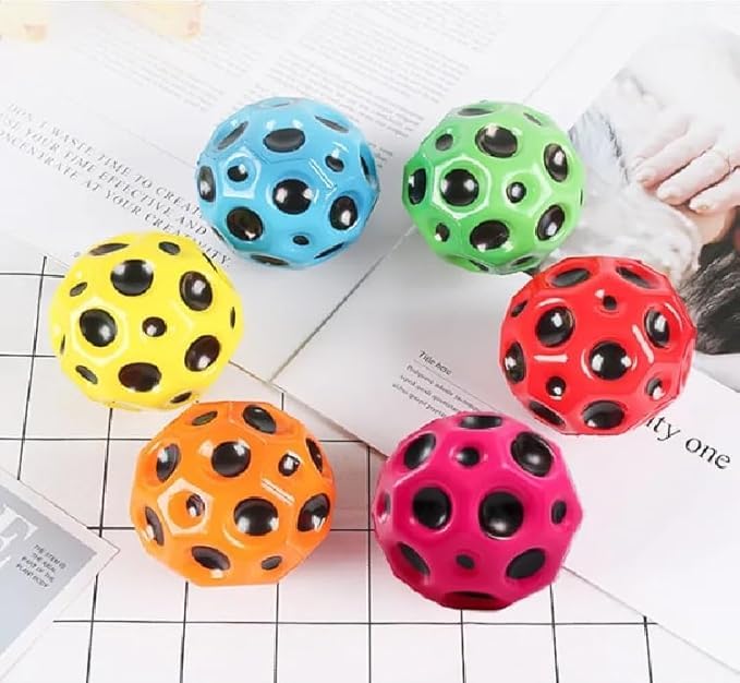 Moon Ball Pack of 2 HighBounce Outdoor Fun for All Ages | Durable, Lunar SurfaceInspired Balls for Active Play and Stress Relief (Asorted) - Image 7 thumbnail