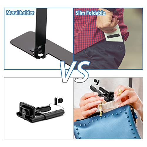 TIESOME Soporte Ultrafino para Teléfono Móvil, Paquete de 2 Soporte Invisible Ajustable para Colocación Horizontal Vertical Funda para Teléfono Soporte Metálico Compatible con Cualquier Teléfono Móvil - Imagen 6