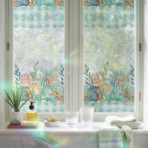 Vinilo decorativo para ventana con efecto arcoíris miniatura 3
