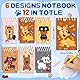 86STK Hunde Mitgebsel Kindergeburtstag Gastgeschenke Kinder Hunde Schreibwaren Hund Gelschreiber Radiergummi Mini Notizbuch Hunde Sticker Hundegeburtstag Schulsachen Give Aways Kindergeburtstag