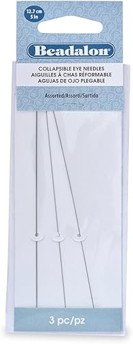 Artistic Wire Beadalon - Agujas plegables para ojos, surtido de 5 pulgadas, 3 piezas