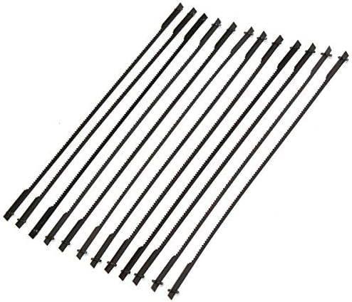 – MASUNN 12pcs 5 Inch 10/15/18/24 TPI 125mm Pinned Scroll Saw Blade Wood Working Power Tool Accessories