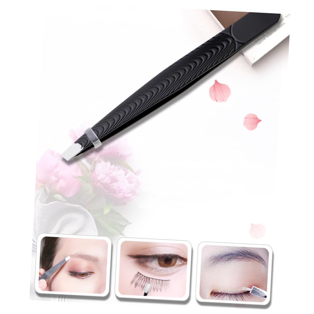 PartyKindom 15 Pcs Men Women Eyebrow Clip Tweezers Set Eyebrow Makeup Tool Clip Stainless Steel Brow Tweezing Kit for Home Use