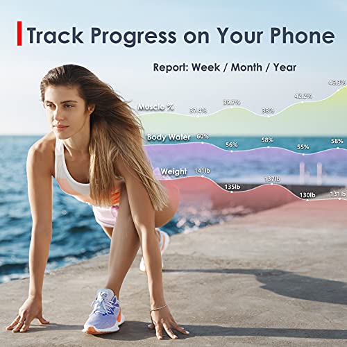 Zoetouch Digital Body Weight Scale, Smart Bluetooth Body Fat Scale With Bmi Water And Muscle, Bathroom Weighing Scale, 400 Lb, Works With App #TOP4