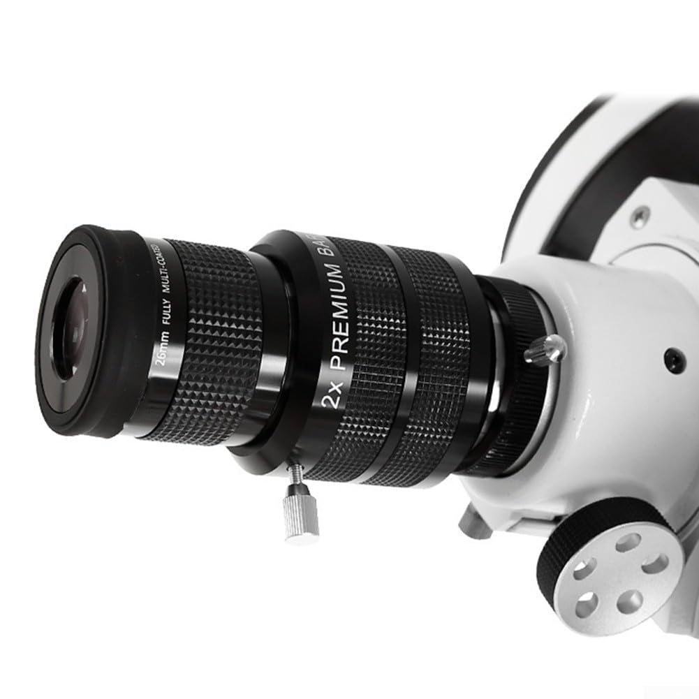 Lot de 2 lentilles de Barlow de qualité supérieure pour télescopes - Se connecte à des accessoires de visualisation de 1 25" ou 2"