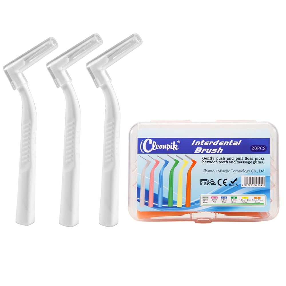 Interdental Brushes for Braces L- Shaped Angle Toothbrush Between Teeth and Gums Soft Bristled Dental Picks for Teeth