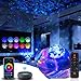 Produktbild LED Sternenhimmel Projektor, WiFi Sternenlicht Projektor Wasserwellen Projektor mit Fernbedienung und Bluetooth Lautsprecher Arbeiten Sie mit Alexa Google Assistant, für Kinder/Zimmer/Weihnachten