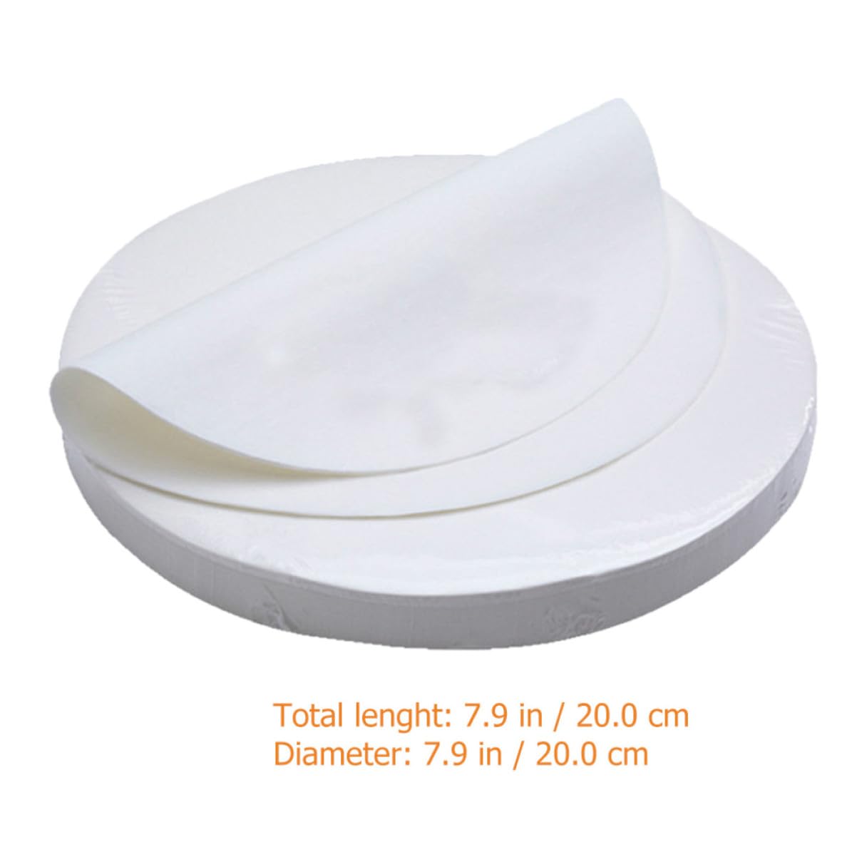 500 Feuilles de Papier Sulfurisé Blanc Rond Résistant Haute Température Revêtement Antiadhésif pour Cuisson et Barbecue Professionnel