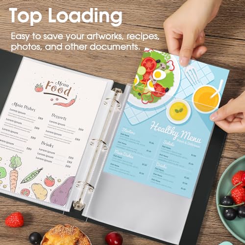 image for KTRIO Heavyweight Sheet Protectors 5.5 x 8.5 inch, Clear Page Protecto