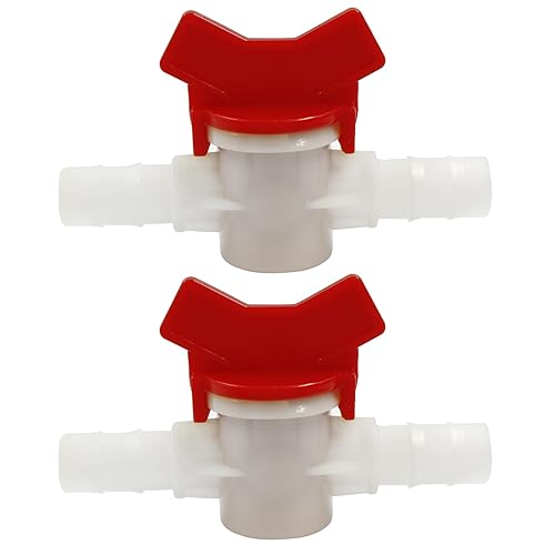 Miniatura 5 de Paquete de 2 válvulas de interruptor de riego por goteo, válvula de bola de identificación de manguera de púas de 12 pulgada para mangueras de riego