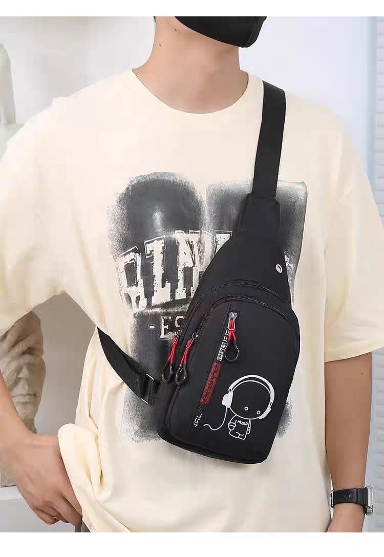 ZodiacZen Marsupio per Bambini, Marsupio Riflettente Antiscivolo con 2 Tasche e Passaggio per Cuffie, Regolabile per Corsa, Ciclismo, Fitness