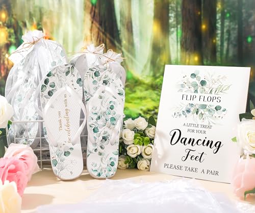Twistover 24 Pairs Flip Flops Bulk for Wedding Guests Reception Wedding Party Favors Dancing Slippers Sandals Shoes Bridal Shower Gifts3