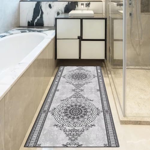 Alfombra de pasillo 110 x 240 cm lavable estrecha resistente a las manchas 5