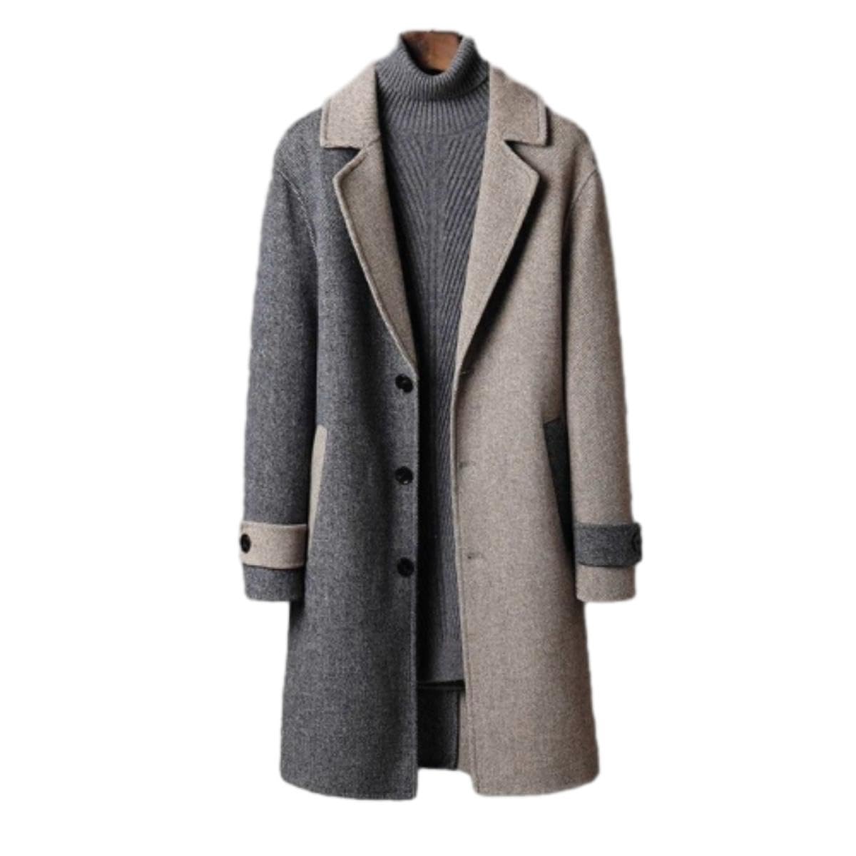 Men Long Sleeve Jacket Men Warm Cold Prevent Vintage Jacket Men Medium Length Fashion Casual Transition Jacket Men Modern Urban Trend Outdoor Jacket