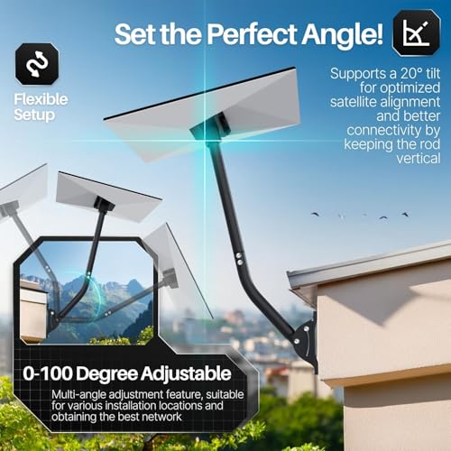 TNP Pole Mount Kit for Starlink Gen 3, 30-Inch Adjustable Roof/Wall Bracket - image 5
