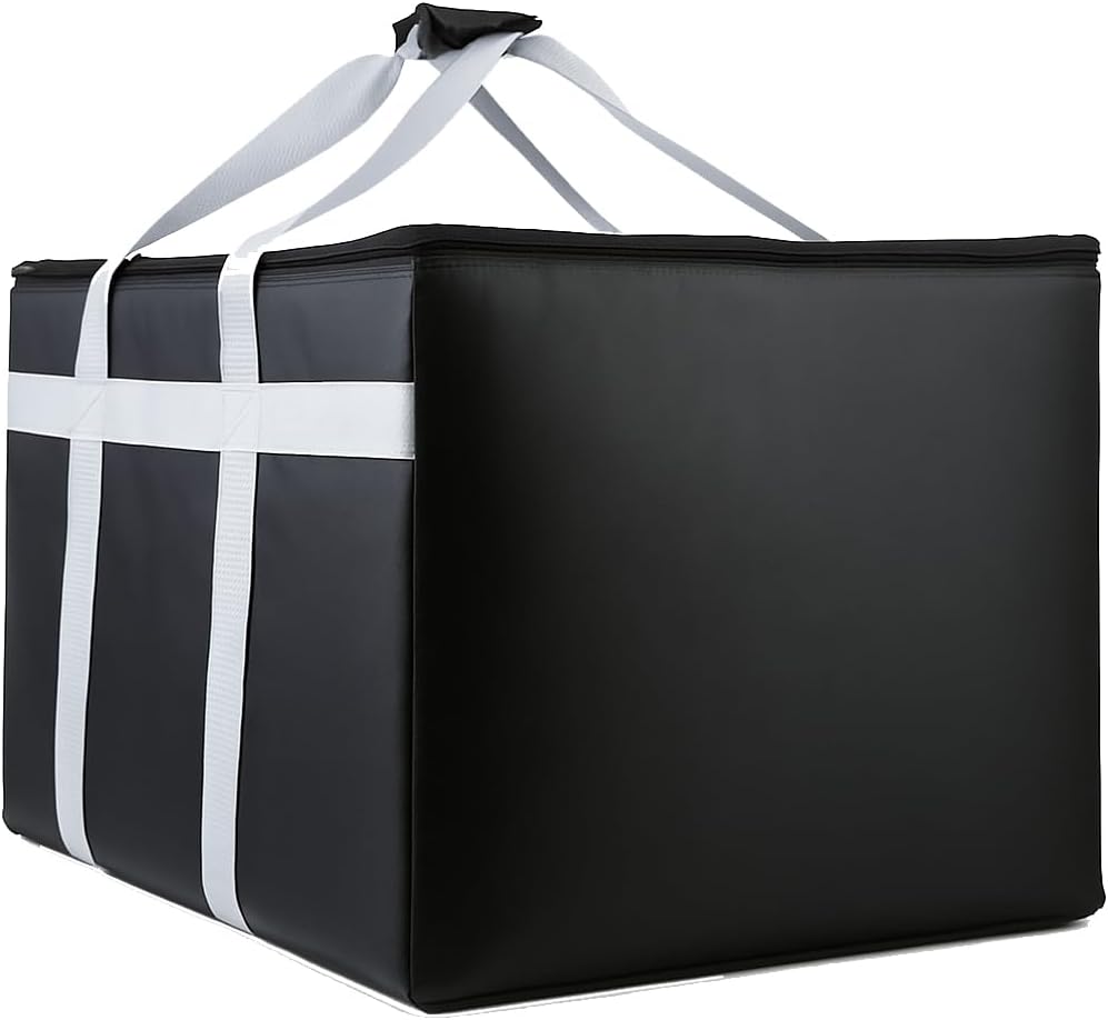 musbus Extra Large XXXL Insulated Food Delivery Bag Cooler Bags Keep Food Warm Catering Therma for doordash Catering Cooler Bags Keep Food Warm Catering Therma Catering Shopper hot Black
