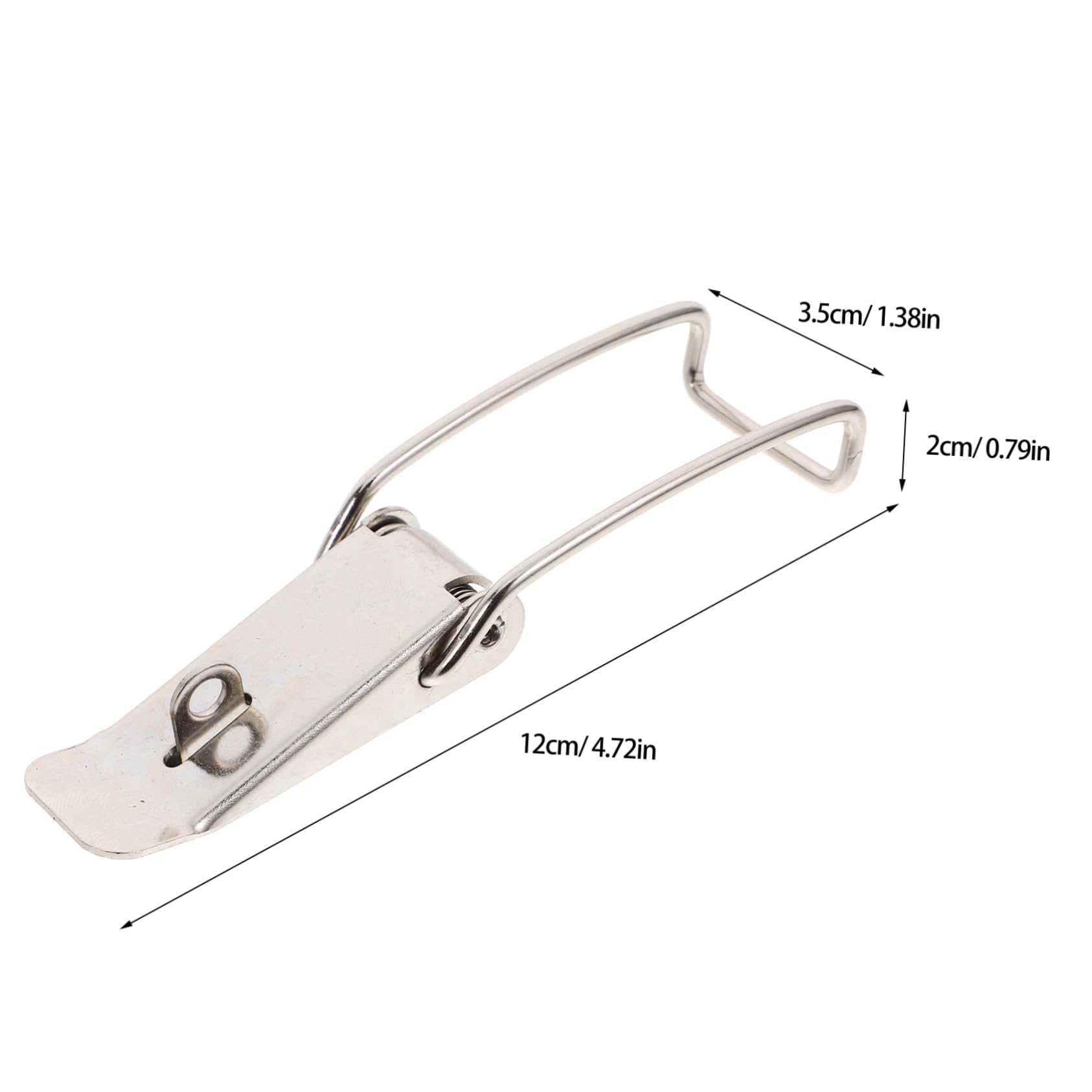 Cabilock 6pcs Latch Hook Latch Buckle Stainless Steel Fastener Hinge Lock for Iron Drum Lid Toolboxes