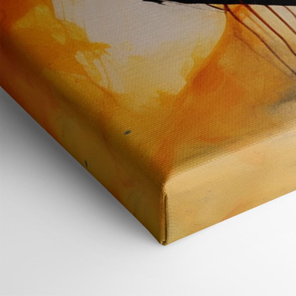 Canvas for Living room. Basketball Dynamism in Bold Strokes and Vivid Hues, 27 x 18 inch Canvas Wall Art - Contemporary Masterpieces - Modern Home Decor