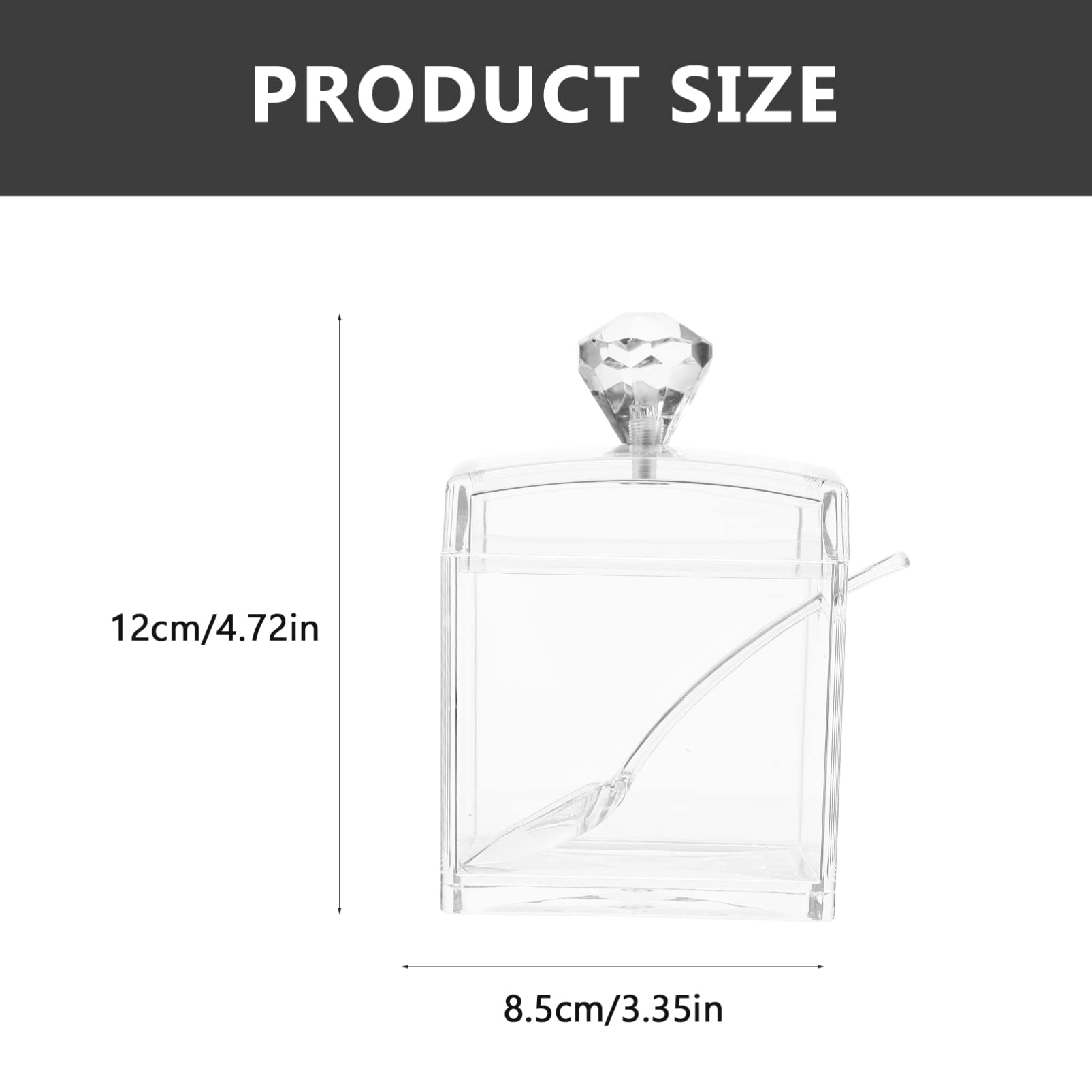 BRIGHTFUFU Seasoning Containers for Box Spoon Acrylic Sugar Holder Kitchenware Storage Can