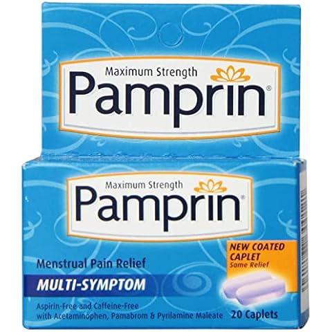 Pamprin, Menstrual Pain Relief Multi-Symptom Caplets, Maximum Strength, 20 Count Cover