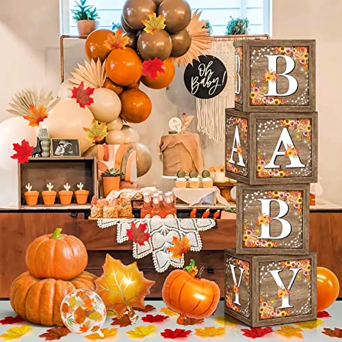 Fall Pumpkin Baby Shower Decoration Boxes Thansgiving Birthday Party...