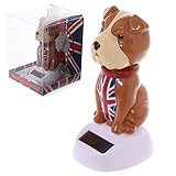 Puckator Nodding Novelty British Bulldog Solar Powered Flip Flap Bobble Head Solar Pal