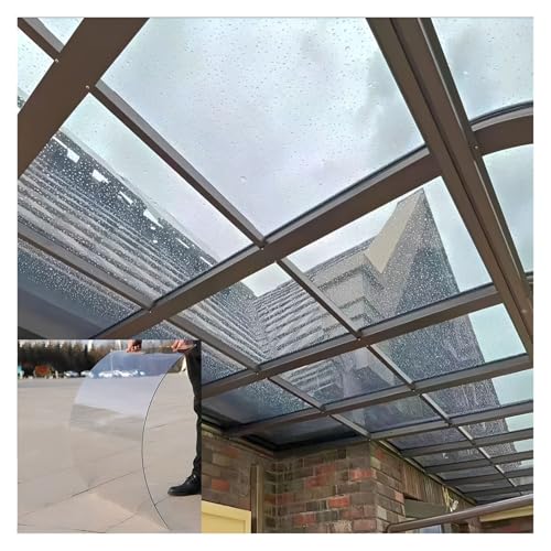 Láminas Policarbonato para Invernaderos Cubiertas Techos Casas Jardín para Exteriores, Invernaderos, Cocheras, Paneles de Repuesto Cobertizos(0.8x3m/2.62x9.84ft)