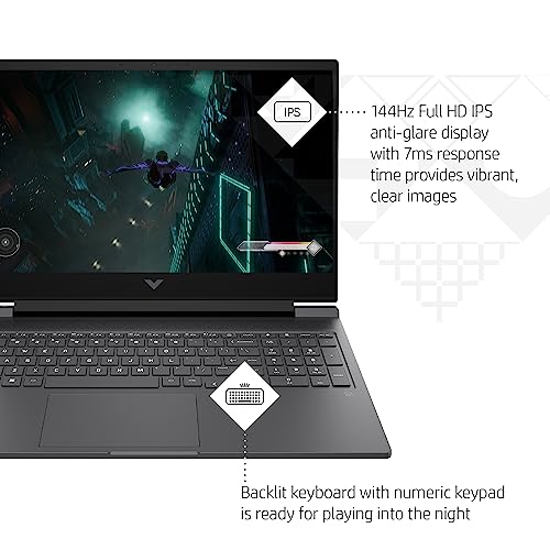 Image of HP Victus 16 Laptop, FHD IPS 144Hz Display, AMD Ryzen 5 7640HS, 16 GB RAM, 512 GB SSD, NVIDIA GeForce RTX 3050 GPU (6 GB), Windows 11 Home, 16-s0010nr (2023)