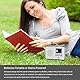 LEMEGA DR3 Tragbares DAB Plus/FM Digitalradio Batteriebetrieben,Radio Büro DAB Bluetooth, Kopfhöreranschluss,Favoritenspeicher,Doppelalarm Radiowecker,TFT Display,klein,3 Watt RMS - Grau
