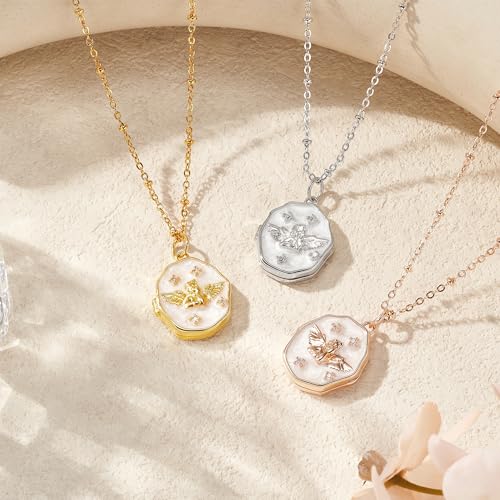 CALLIE Personalized 1-2 Photo Locket Necklace for Women, Custom Necklace with Picture Inside, Christmas Valentine's Day Birthday Memorial Gifts for Mom Grandma Wife2
