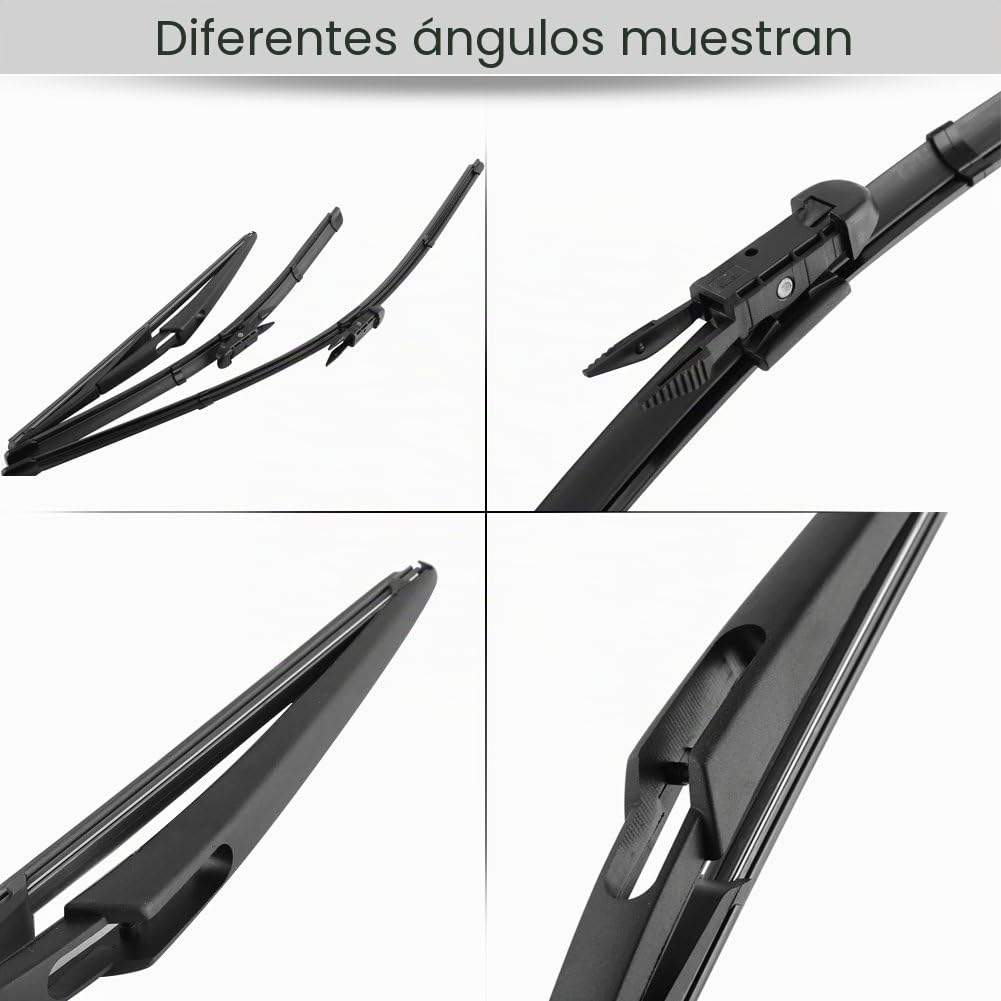 Juego de escobillas de limpiaparabrisas para Parabrisas Delantero y Trasero de Coche de 3 uds para 2007 2008 2009 2010 2011 2012 2013 24/16/12 escobillas de limpiaparabrisas