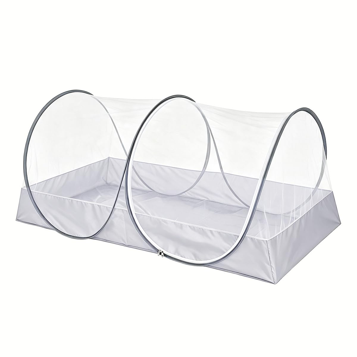 Akiky Moustiquaire pop-up pour lit, tente pliable pour lit d'adulte, lit de bébé, camping, voyage (gris)