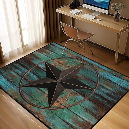 Tapete decorativo 4x6 ft microfibra lavado teal miniatura 5