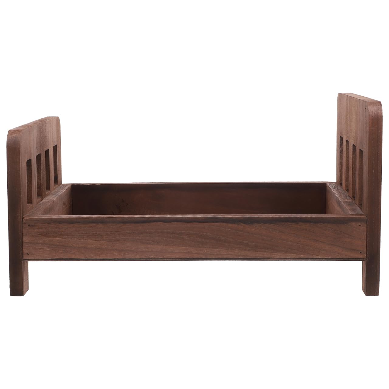 HOMSFOU Holzbett Babyfotografie Requisite: Vintage Mini Bett Für Neugeborenen Fotoshooting & Studio Dekoration, 16 x11 x8 Zoll