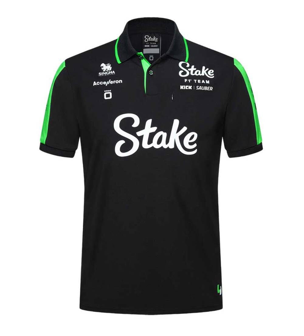 Stake F1 Sauber Kick Team Polo Shirt Black