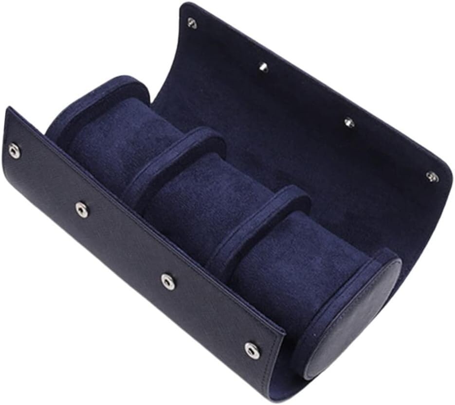 Custodia for Orologi in Pelle PU con 3 Scomparti, Custodia da Viaggio for Orologi