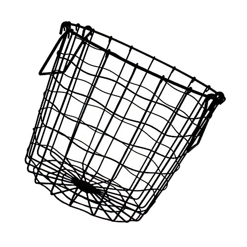 Panier de rangement robuste et solide en fer noir de grosse capacité