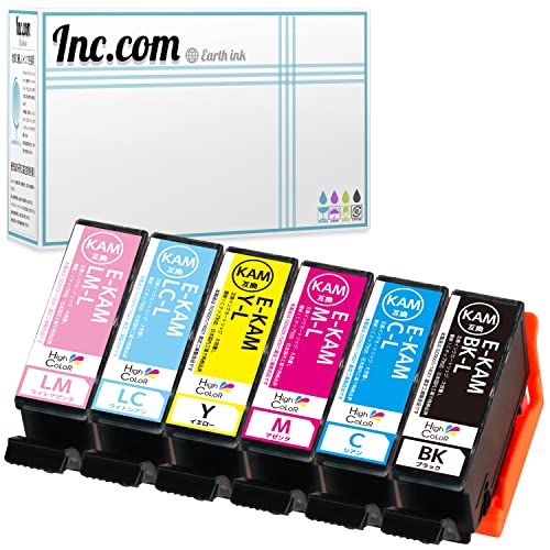 Amazon.co.jp: エプソン用 KAM(カメ) EPSON用 KAM-6CL-L 6色セット KAM